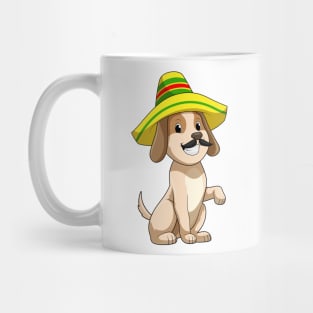 Dog as Mexican with Straw hat Mug